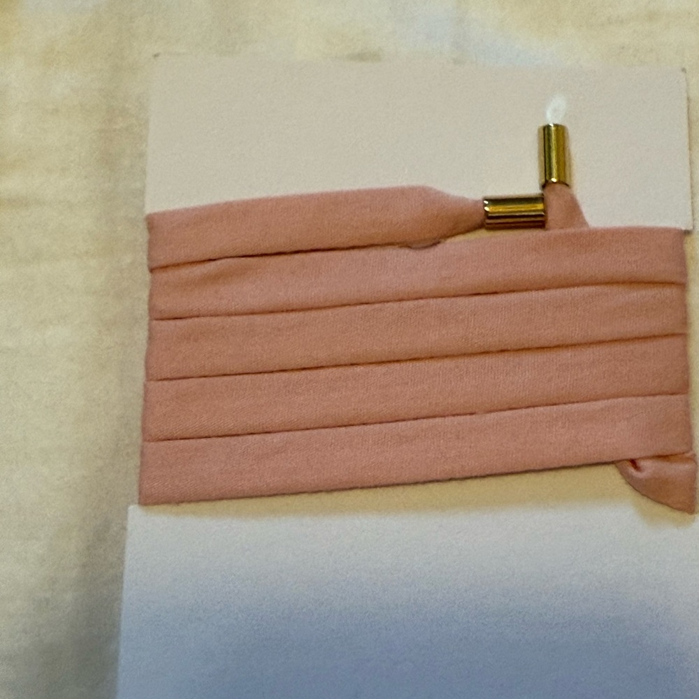 New in Box Dior VIP Pink Wrap Bracelet/ Choker with Gold Tone Charms - Picture 2 of 3